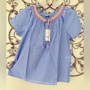 Vineyard Vines Color Pop smocked top size L. NWT!